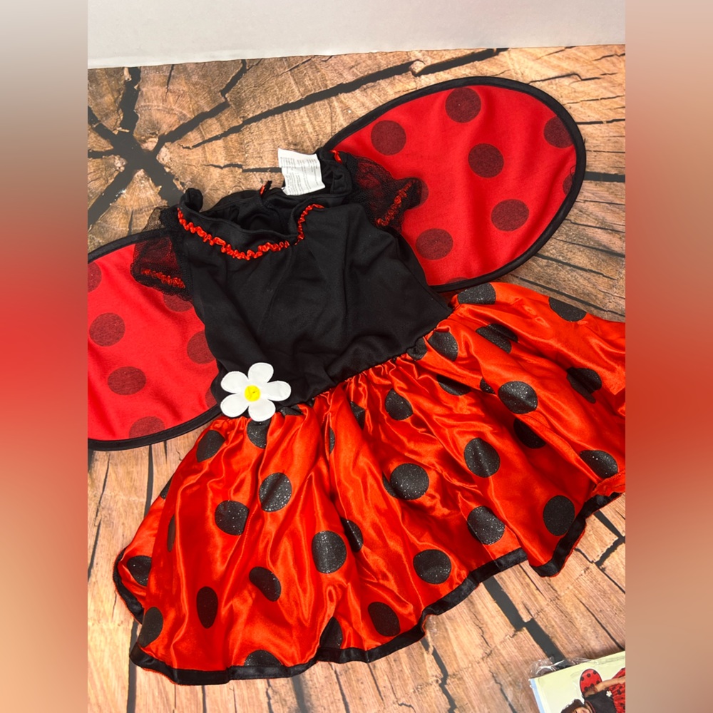 Petite Coccinelle Baby Ladybug Costume Dress and Wings